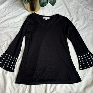 Michael Kors Women's 3/4 Sleeve BLACK Shirt SIZE M